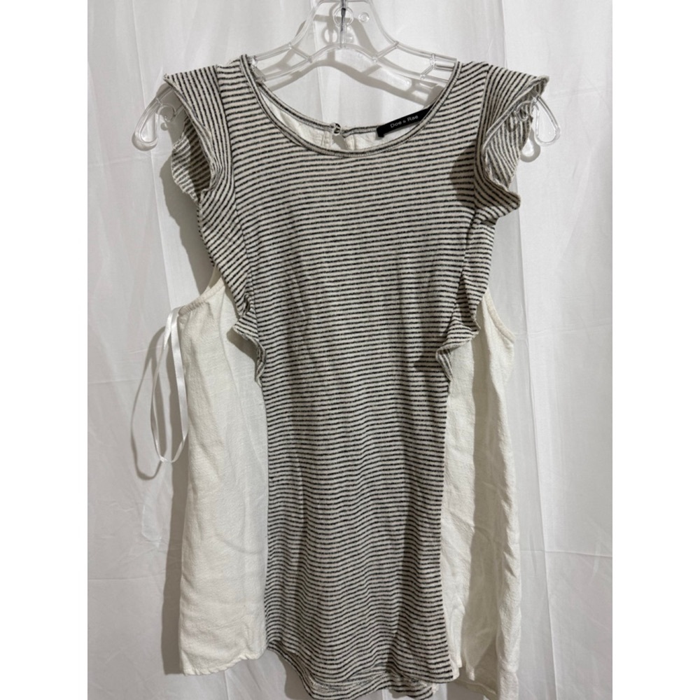 Striped Black and White Women's Top